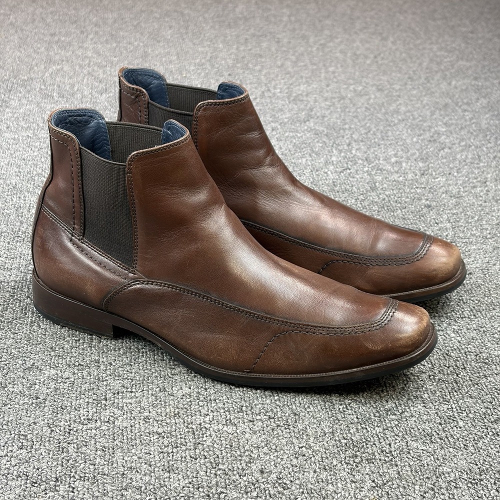 Johnston & Murphy 59-2283 Sample Chelsea Boots Men's 9M Brown Leather Brazil